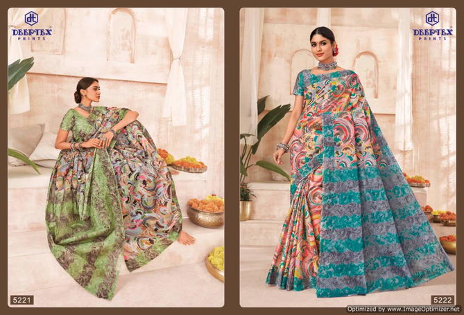 Mother India Vol 52 By Deeptex Daily Wear Printed Cotton Sarees Wholesale Market In Surat
